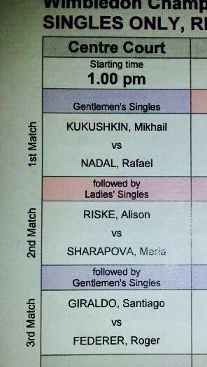 rogerfederer's tweet image. Tomorrow's  schedule here @Wimbledon