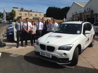 Ocean_BMW's tweet photo. @Ocean_BMW #Paignton proudly support @RowcroftHospice #TheColourRush here's their new @bmw X1 @Torbay_Hour @BMW_UK http://t.co/8wNnSGVrhS