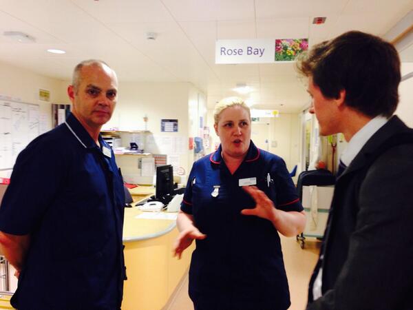 "<a href="/SWBHnhs/">SWB NHS Trust</a>: HSJ Reporter Will Hazell visiting SWBH to see patient care in action. "