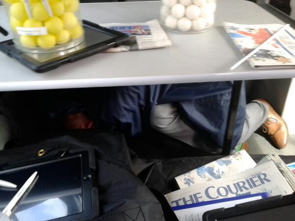 courierroadshow's tweet photo. It wouldnt be a roadshow shift without some stray balls #courierindyroadshow http://t.co/w6zj9vngJS