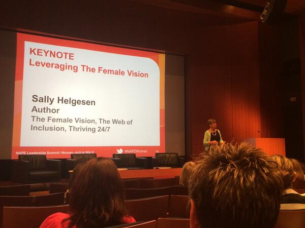 ReaganLund1's tweet photo. 'Women have a comfort with instead tolerance of diversity' - Sally Helgesen @NEWnational #@GeneralMills http://t.co/5zMG9s3ZqB