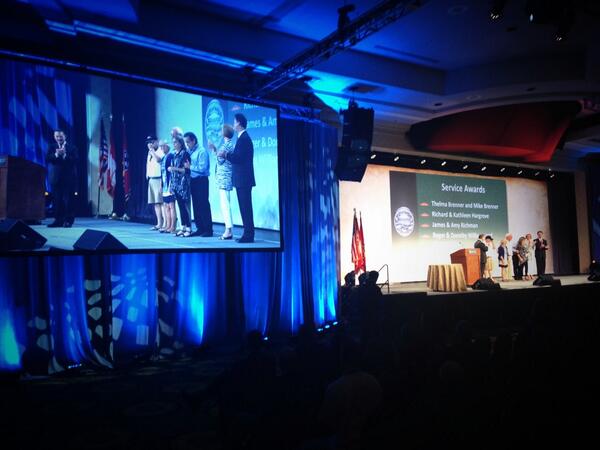 SERVPRO's tweet photo. We are only as good as the men and women who represent us. Such an honor to have these 40 year owners! #SPCONV14 http://t.co/N8ShH4Xffn