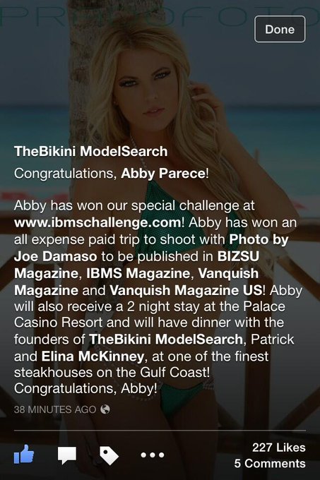 I won the trip to Florida for @BikiniModelSrch Please keep voting for the free trip to Punta Cana! Voting