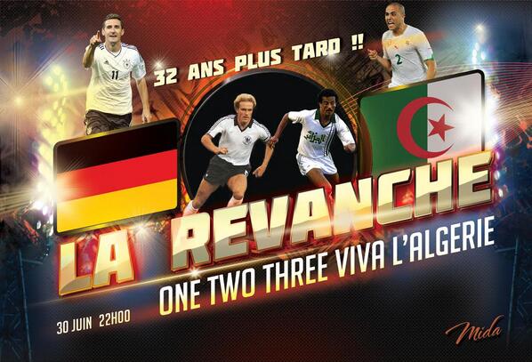 DZfoot's tweet photo. 32 ans après, les Allemands regretteront ils d'avoir combiné au détriment de l'Algérie ? #ALLALG #HALLILOATTACK http://t.co/lchFYU6t3A