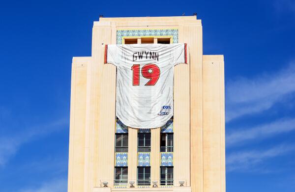 Cut4's tweet photo. .@SanDiegoCounty pays tribute to #MrPadre. http://t.co/1CHC0ZwcSh
