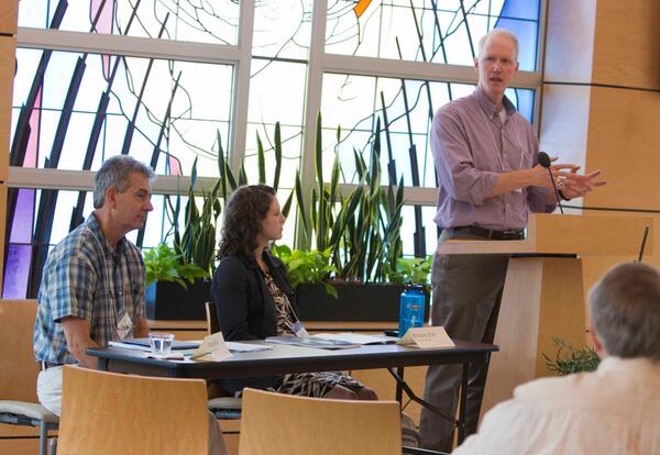 PhillipCamp's tweet photo. Me being scholarly w/ Andrew Hill &amp; Brittany Kim @CScholarsConfer. Note the (associate) professorial gesticulation. http://t.co/6fAccCRdvO