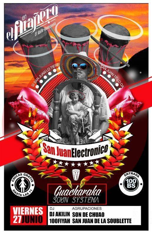 tuzonacaracas's tweet photo. HOY #Ccs27jun llégate a @tiunaelfuerte y pégate a la rumba del "San Juan Electrónico". Invitado: Son De Chuao Tambor http://t.co/5iFrB9pVE3