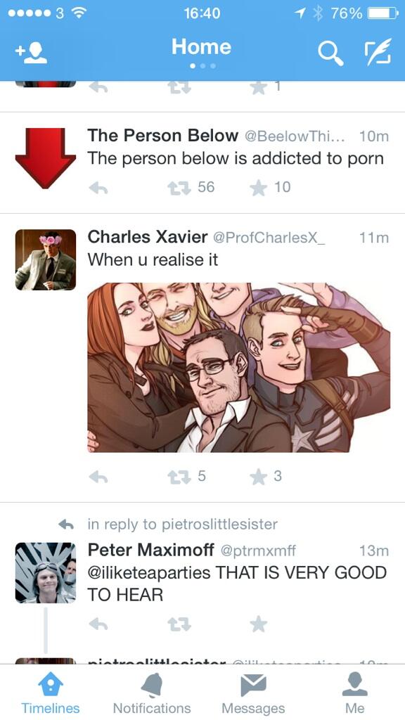 *Gasp* cHaRlEs <a href="/ProfCharlesX_/">Charles Xavier</a>