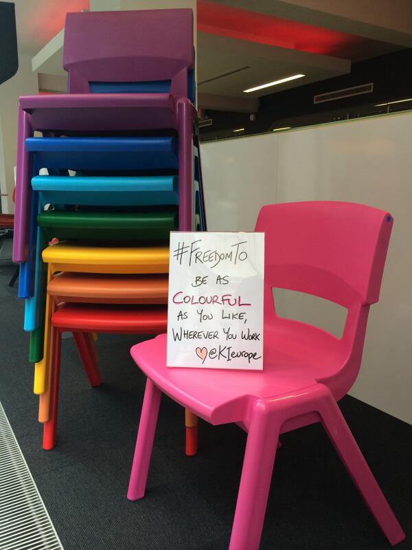 kieurope's tweet photo. #FreedomTo be as COLOURFUL as you like, wherever you work! RT if you agree! Happy Pride Week #PrideinLondon http://t.co/EMVXoboGrb