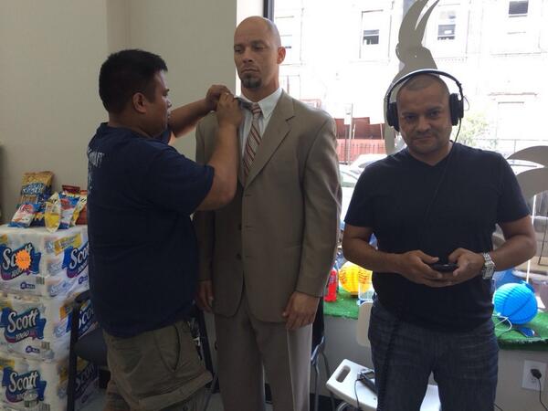 FRONTLINEAGENCY's tweet photo. Behind the scenes from @montagecinema and their next film #repentance featuring #bertocolon from #orangeisthenewblack http://t.co/0MWDfwnOAn