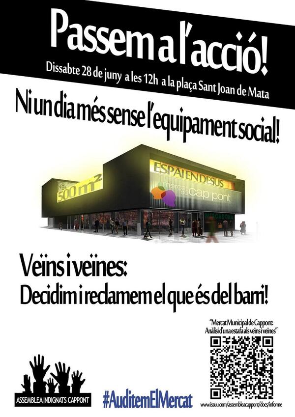 AssCappont's tweet photo. Si llegeixes l'informe "Mercat de Cappont: Anàlisis d'una estafa" t'indignaràs i vindràs demà! http://t.co/fUzaMdZM8y http://t.co/lqpFFEMrF5