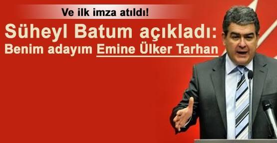 CHP vekili Prof. Dr. Süheyl Batum az önce açıkladı: "Benim adayım Emine Ülker Tarhan"
Defol git Kılıçdaroğlu.!
.