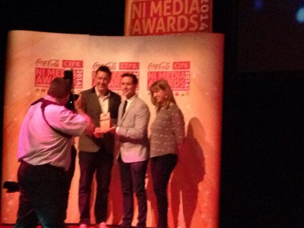 SmartsAgency's tweet photo. Well done @ConnorPhillips @Garethstewart from all @ Smarts!! #entertainmentprogramme #CIPRNIMA14 http://t.co/BSKOWsImjl