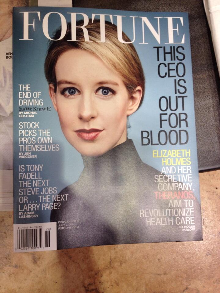 ron leuty  twitter theranos elizabeth holmes hits  cover