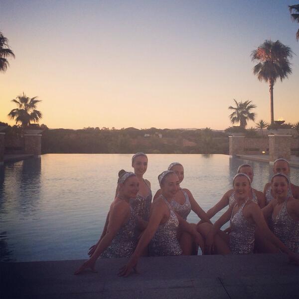 We got to perform in this beautiful infinity pool tonight #aquaticbeauty #Portugal