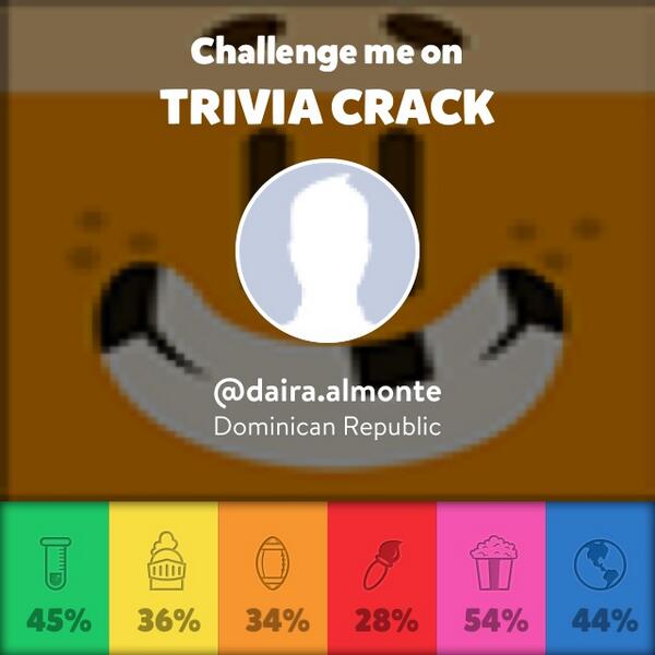 Daira_Almonte's tweet photo. Get Trivia Crack! Download the app and challenge me: daira.almonte http://t.co/rKMXRJCmDj