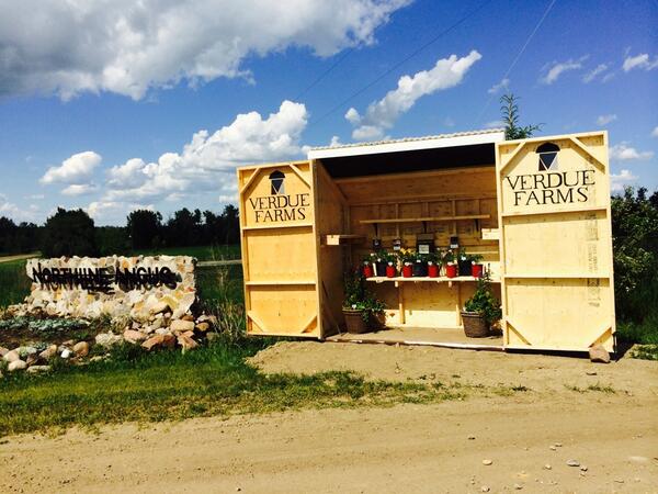 Opening day at Verdue Farms. Rhubarb, tomatoes, flowers and peas for sale. <a href="/NorthlineAngus1/">Northline Angus</a> <a href="/cowcomber/">David Schneider</a> @LCHennig