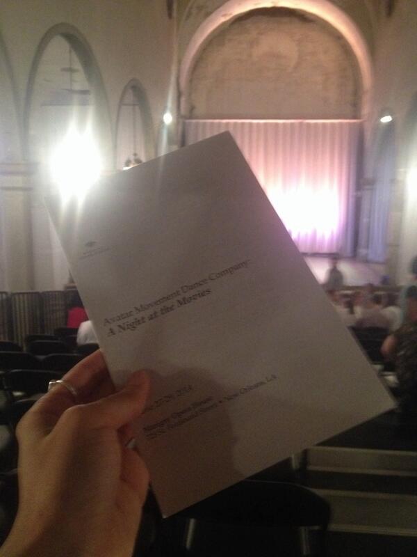 In my seat ready for <a href="/avatarmovement/">Avatar Movement</a> "a night at the movies" @ the marigny opera house