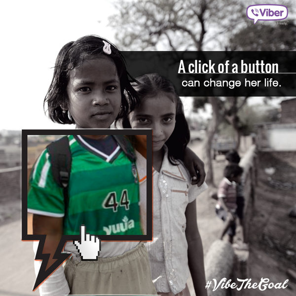 Viber_India's tweet image. One click can change lives. Haven't heard that before, right? Take the pledge bit.ly/VibeTheGoalT! #VibeTheGoal