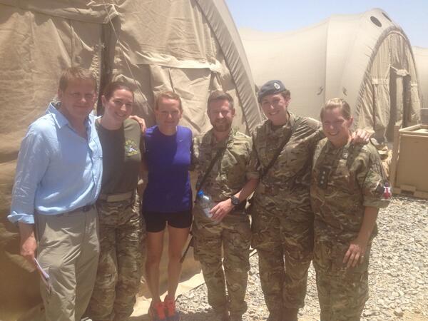 Bill and some of the troops at Camp Bastion