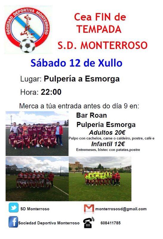 Cea fin de tempada. Merca a tua entrada antes do día 9 no Bar Roán ou Pulperia A Esmorga.