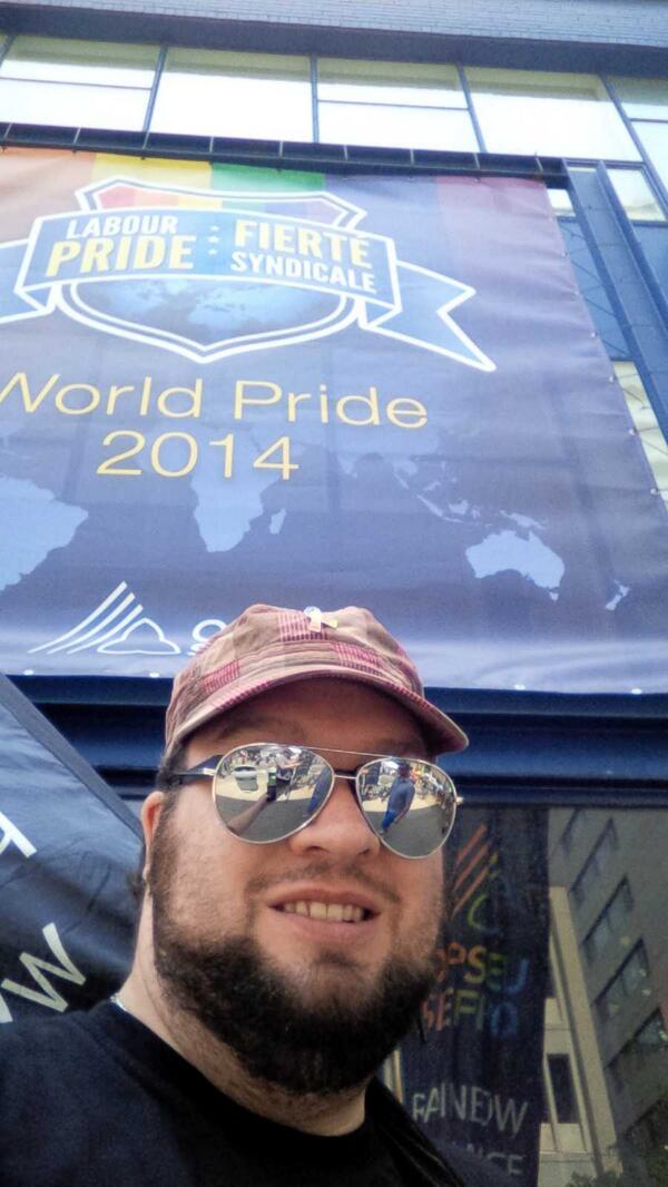 NorthernKevin's tweet photo. @rainbowopseu world pride. Young workers represent! #OPSEUselfie http://t.co/qi4uVQhGn9