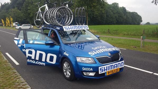 Ook deze koers volgen wij vanuit de wagen van Shimano Neutral Service <a href="/ShimanoBenelux/">Shimano Benelux</a>. Bedankt mannen! #NKW2014