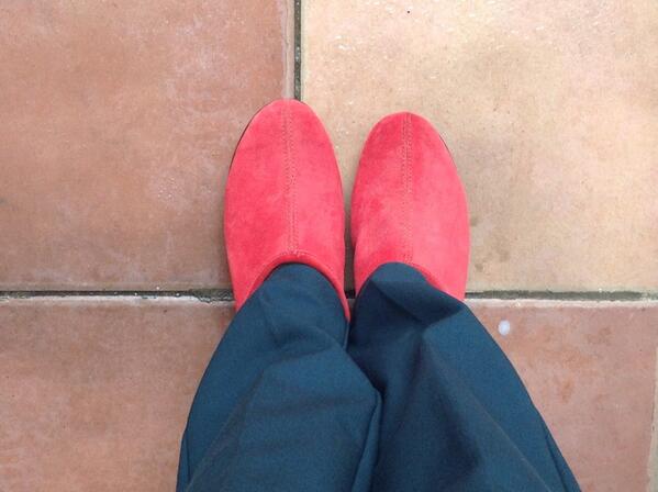 naijama's tweet photo. Today I'm wearing my red suede shoes (so hated by @FunlolaObe ) to match my red #BringBackOurGirls blouse! http://t.co/G655UWZgGm