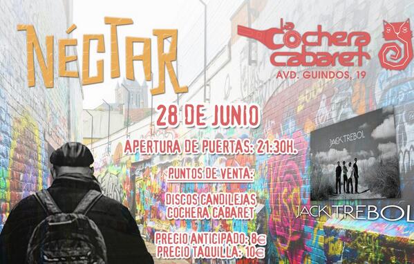 JackTrebol's tweet photo. Camino de @lacocheracabare, donde actuamos junto a @NectarOficial. Apertura de puertas a las 21'00. No faltéis! http://t.co/xXc5FLmbCP