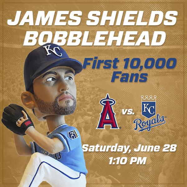 Royals's tweet photo. Mini Game James makes his debut at today's matinee game! Gates open at 11:30am. #ShieldsBobble http://t.co/AnBr4dHG76 http://t.co/JX2k4p52vp