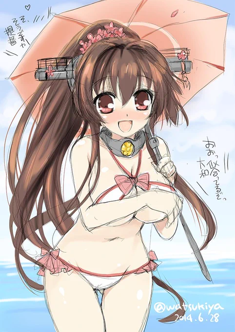 水着大和。初ワンドロです。
#艦これ版深夜の真剣お絵描き60分一本勝負 