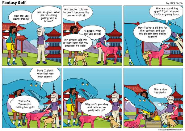 This started as #golf #cartoon for #RBCAmes #CJAYAmes then my granddaughter started making suggestions on the story