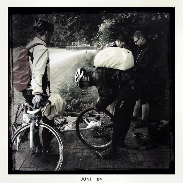 t1the1b's tweet photo. Rain does not stop! To the contrary! U. „tortured“ with 2 punctures. #EndavaUnityRide http://t.co/c8QTqX47LF
