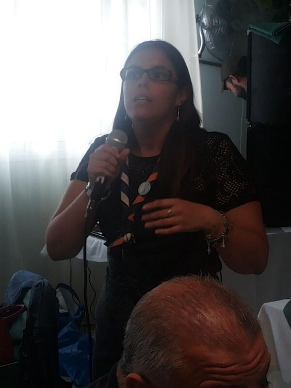 ScoutAtisTirma's tweet photo. La Jefa de Grupo clausura la comida del #30AniversarioAtis http://t.co/DkrRKqLhwY
