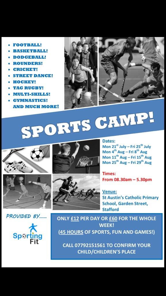 Sporting__Fit's tweet photo. 15 sports per week, 9 hours per day, 45 hours of childcare per week!
Keep your kids active in the summer holidays! http://t.co/aE61uoZclQ