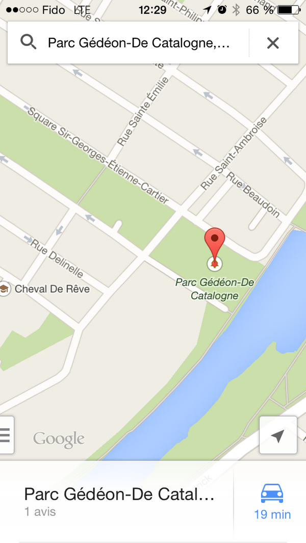 Pour ceux qui nous cherchent cet après-midi, on est au sud du parc Sir Georges-Étienne Cartier, près du Canal!