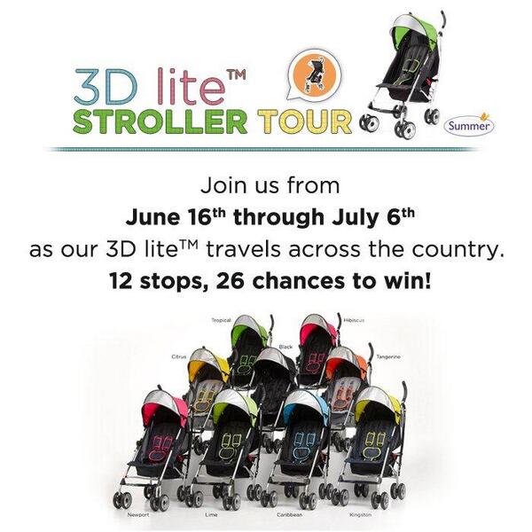 summerinfant's tweet photo. Enter to #WIN a 3D lite Stroller in your favorite color! http://t.co/eK701Xnyjz #3DliteStrollerTour Ends 7/6/14 http://t.co/9LOEt35IF4