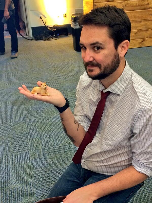 shapeways's tweet photo. We got to geek out with @wilw at #Vidcon today! Here he is with 3D printed Doge. #MuchWow #Such3D #VeryFuture http://t.co/SETYFWDkAV