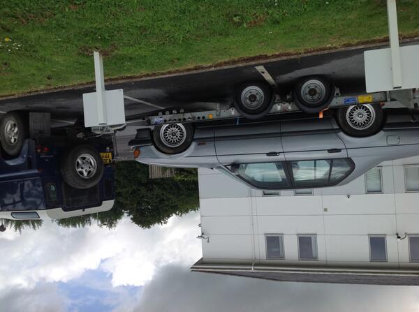"Your brilliant trailer saved the day, even a whale of a car will fit it, Many Thanks Matthew" another happy customer