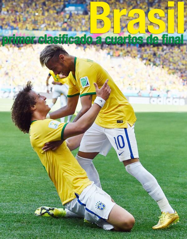 NoticiasCaracol's tweet photo. #LaFiestadelGol ¡Brasil está en cuartos de final! http://t.co/AFeNLK8oSq
