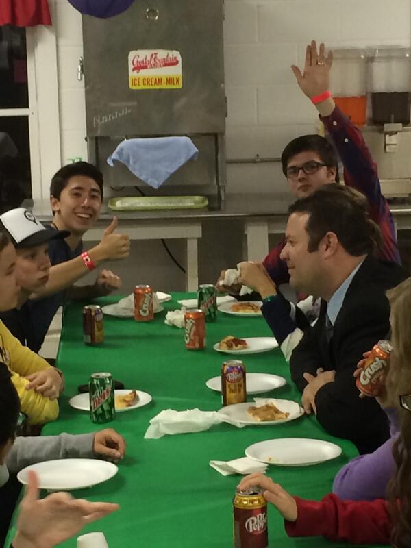 JasonMathews's tweet photo. @JasonMathews: Where is the Youth Prez? This one is eating with the students. @imviktim #leadership #WIYC14 http://t.co/iwoQiw2XFR