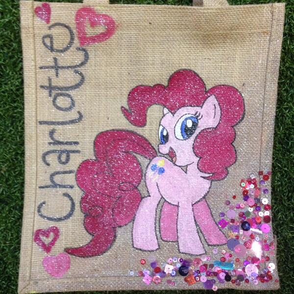 greenpatch123's tweet image. Personalised jute bag £10 plus postage