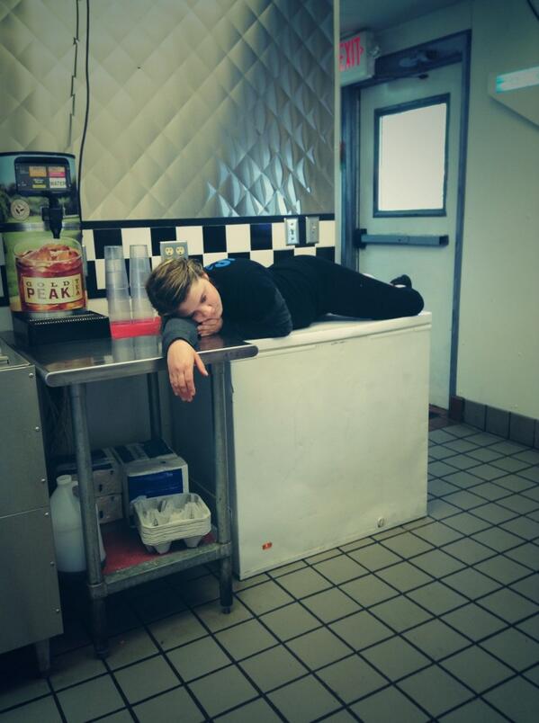 the_skuhner's tweet photo. At the Drive In we work hard (: http://t.co/b5mGaJnN10