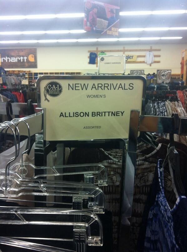 BrittneyBaumann's tweet photo. Apparently @alllieecatmow and I have our own clothing line 💁 #nbd #calranch #allisonbrittney http://t.co/ZPI4U1gujs