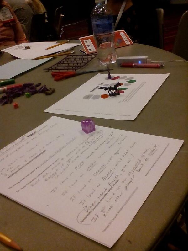 LibraryRaya's tweet image. @queenaddie and I did it! This is our game, Carrera de los Conquistadores. :-) #alaac14 #gaminginlibraries