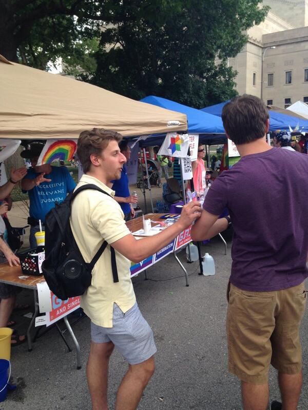 Our temporary tattoos have been very popular today. #STLPride