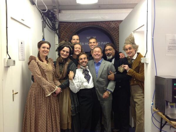 Me & @SarahCrabtree with some of the #OHPBarbiere cast backstage straight after the final performance