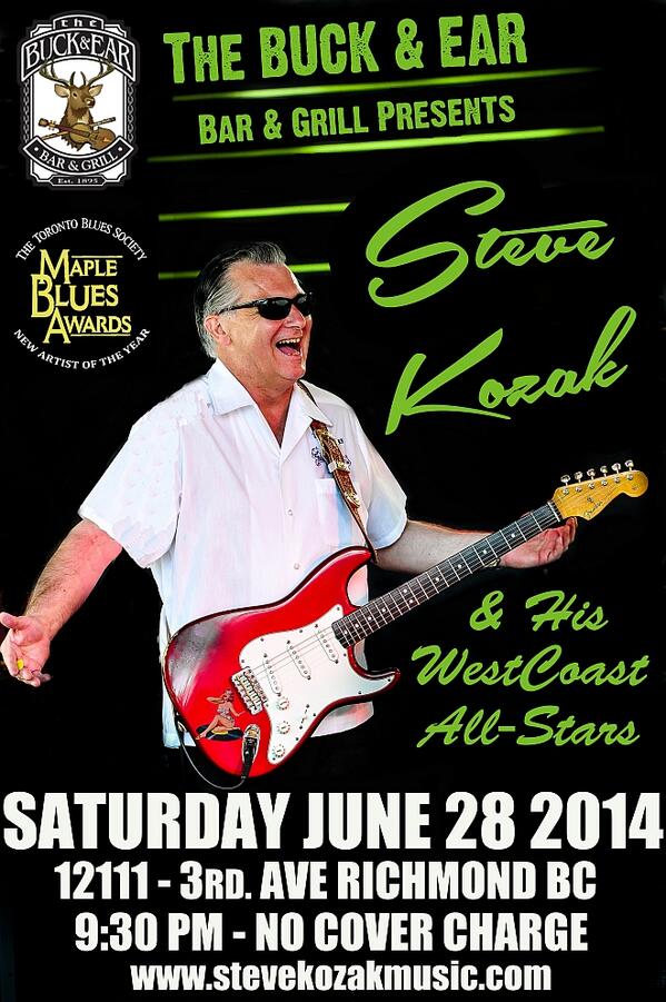 Blues Party Time again <a href="/buckear/">The Buck and Ear</a> 2-nite <a href="/SteveKozakmusic/">Steve Kozak</a> fun starts @ 9:30 <a href="/Steveston/">Steveston</a> <a href="/VisitRichmondBC/">Visit Richmond, BC</a>