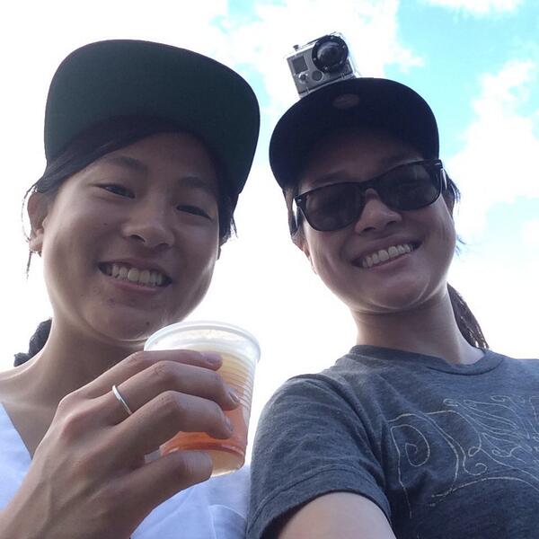 People are so friendly in Cincy! Wearing the gopro and drinking local beer at #lunkenbeerfest with <a href="/dianeko/">Diane Ko</a>.
