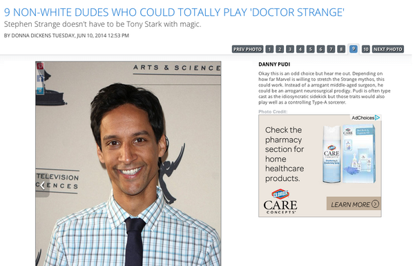 .<a href="/HitFlix/">HitFlix.net</a> thinks <a href="/bookclubshow/">The Book Club</a> &amp; <a href="/nbccommunity/">Community on Yahoo!</a>'s <a href="/dannypudi/">Danny Pudi</a> is great choice to play Dr. Strange, who agrees?